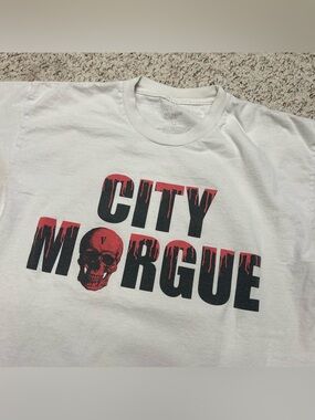 City Morgue X Vlone Drip Tee White, Authentic, Pre-Owned Size Large Rare